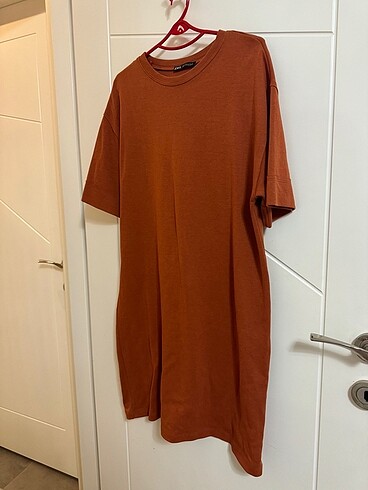 m Beden Orjinal Zara me beden elbise rengi kiremit rengi ben turuncu iş