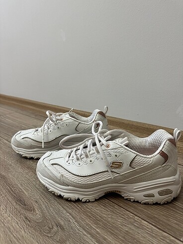 Orjinal Skechers D?lites kadın beyaz spor ayakkabı 38.5 numara b