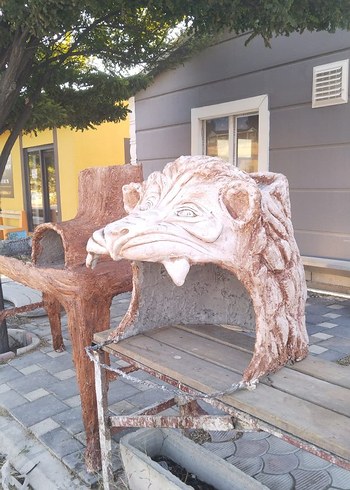 Aslan ve Miğfer Figürlü El Yapımı özel tasarım barbekü - Görsel 7