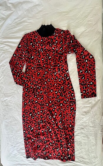 ZARA LEOPAR ELBİSE