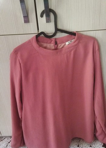 Pembe Uzun Kollu Kadın Bluz