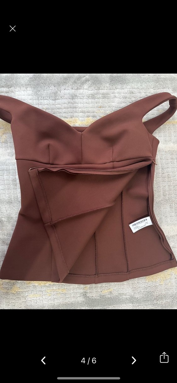 Zara kahverengi  bluz - Görsel 4