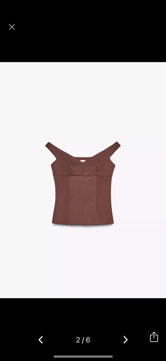 Zara kahverengi  bluz - Görsel 2