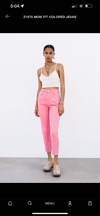 Zara Pembe Pantolon