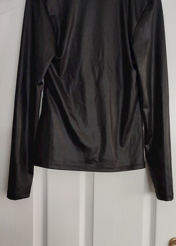 Gri V Yaka Drapeli Kadın Bluz - Görsel 5