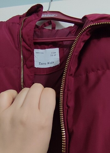 Zara Bordo çocuk mont