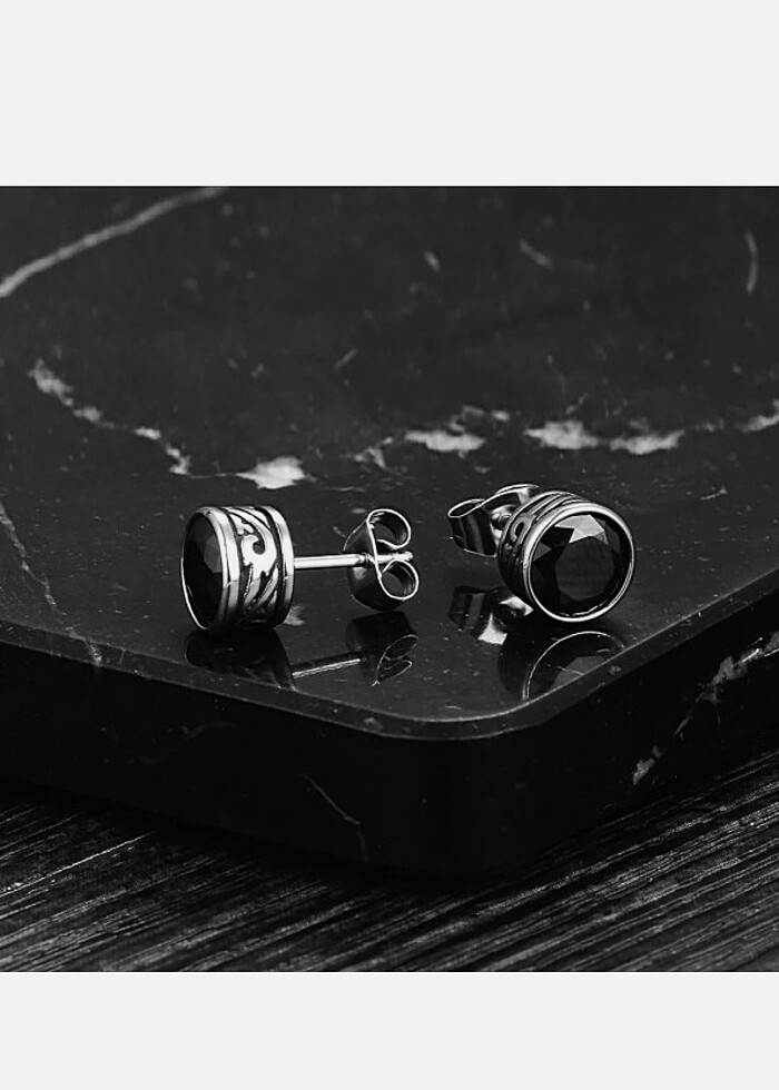 Çelik erkek küpe - Görsel 2