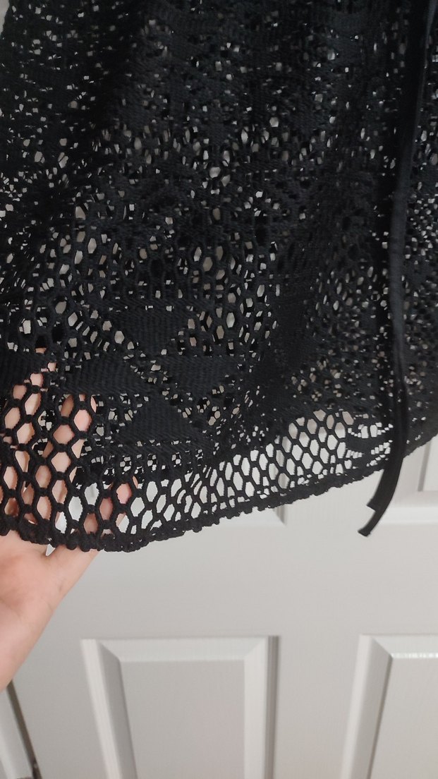 Dantel Detaylı Siyah Bohem Kadın bluz - Görsel 4