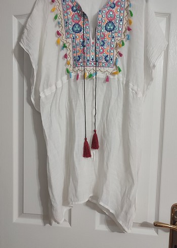 Nakışlı Püsküllü Bohem tunik