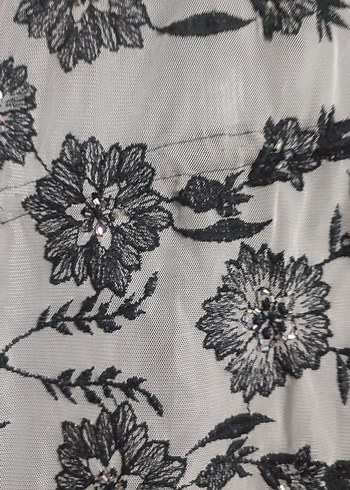 Gri Nakışlı Dantel Detaylı Bohem Kadın Kimono - Görsel 7