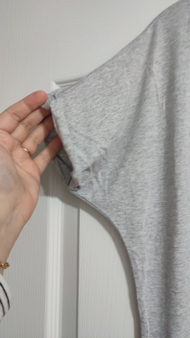 Gri Uzun penye Salaş Elbise - Görsel 3