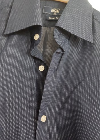 Düğmeli Siyah Erkek Gömlek - Görsel 3