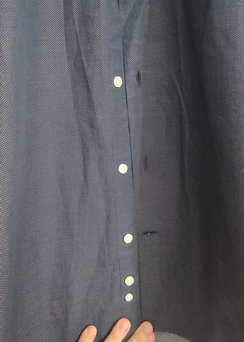Düğmeli Siyah Erkek Gömlek - Görsel 2