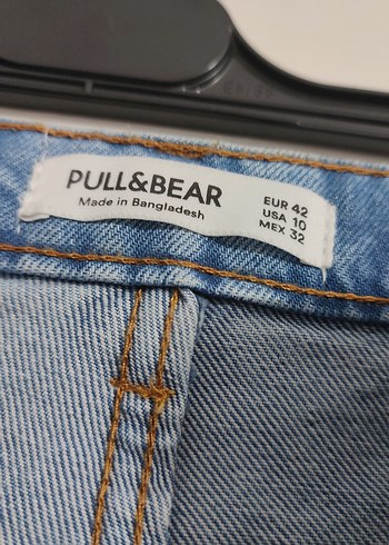 Düğmeli Mavi Kadın Mini Denim Şort - Görsel 4