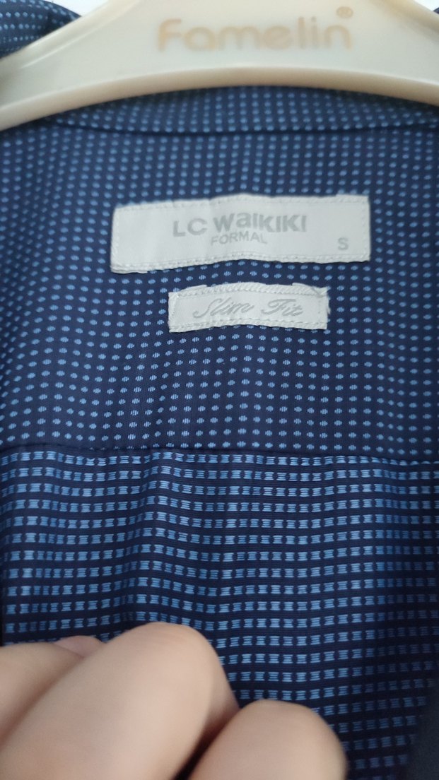 Düğmeli Lacivert Erkek Keten Gömlek - Görsel 4