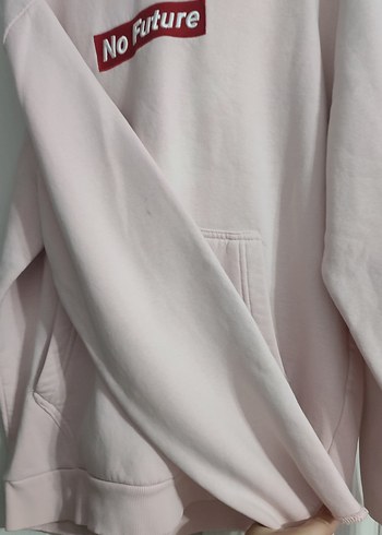 Pembe Oversize Sweatshirt No Future - Görsel 5
