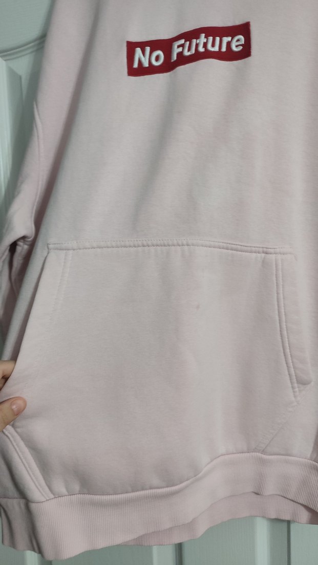 Pembe Oversize Sweatshirt No Future - Görsel 3