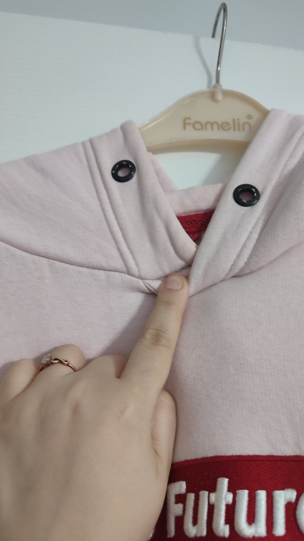 Pembe Oversize Sweatshirt No Future - Görsel 2