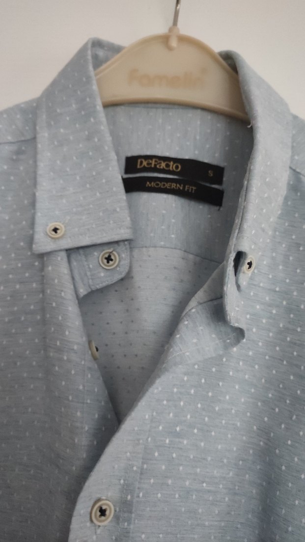 Gri Uzun Kollu Keten Erkek Gömlek - Görsel 2