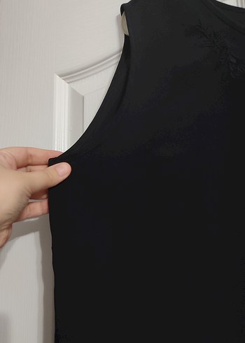 Siyah Salaş Midi Kadın Atlet - Görsel 3