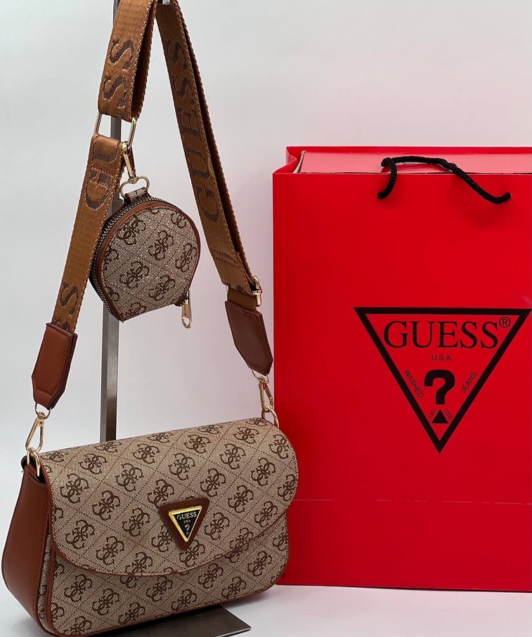 Siyah Baskılı Guess Deri Kadın Çanta - Görsel 2