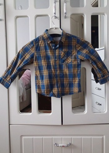 Erkek Çocuk Uzun Kollu Kareli Gömlek - Görsel 2