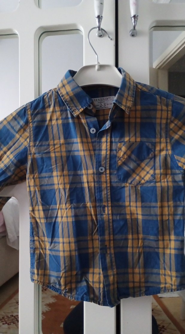 Erkek Çocuk Uzun Kollu Kareli Gömlek - Görsel 4