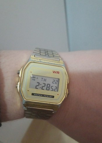 Kadın Altın Renk Dijital Kemerli Saat - Görsel 2