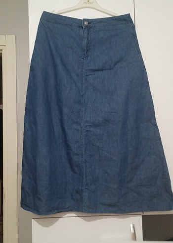 kadın kot uzun etek - Görsel 3