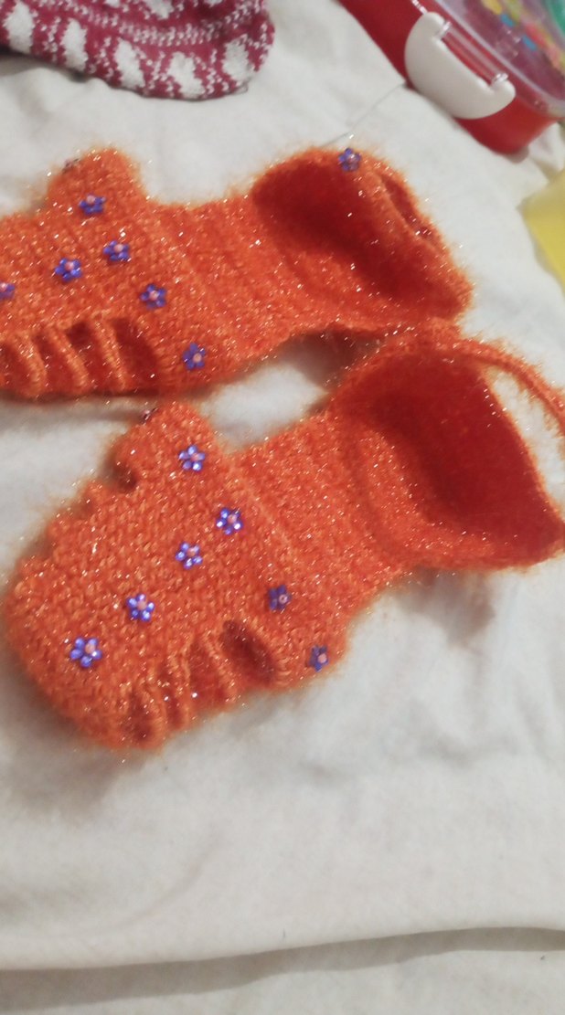 Renkli Nakışlı Örgü Kadın Terlik - Görsel 2