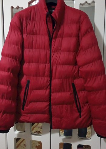 Kırmızı FermuarırerkekKışlık Mont - Görsel 2