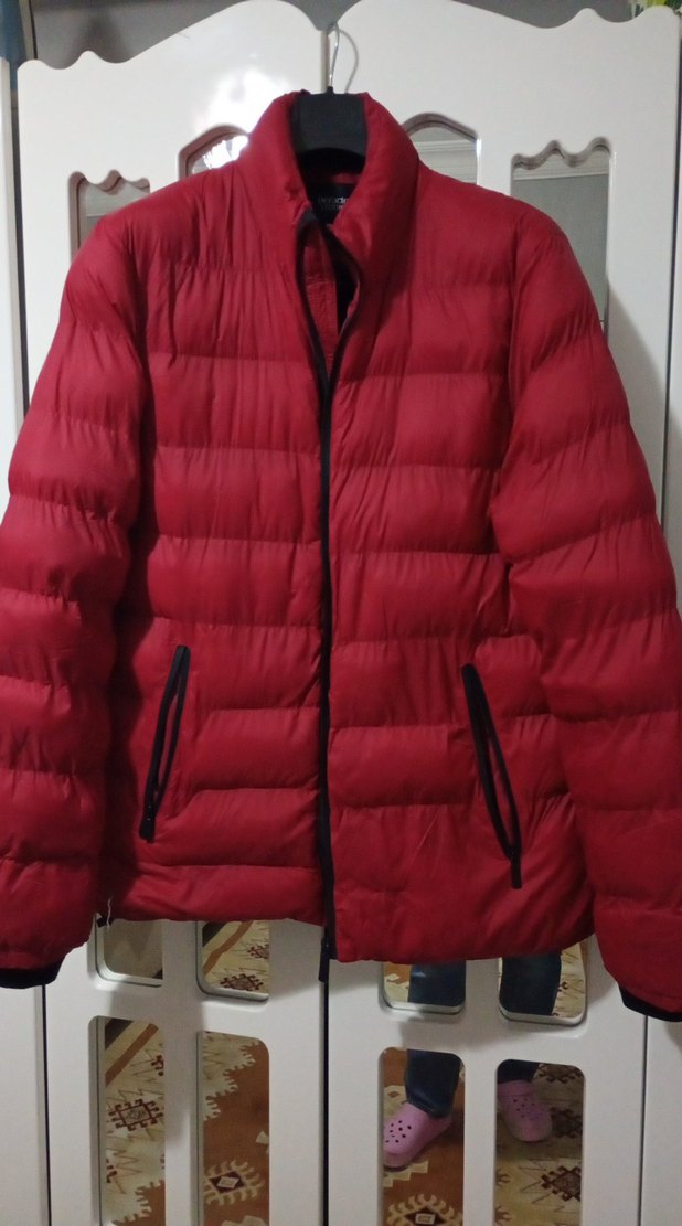 Kırmızı FermuarırerkekKışlık Mont - Görsel 2