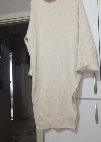 Kadın Beyaz Balıkçı Yaka Triko Kazak - Görsel 3