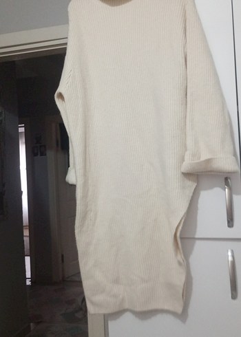 Kadın Beyaz Balıkçı Yaka Triko Kazak - Görsel 2