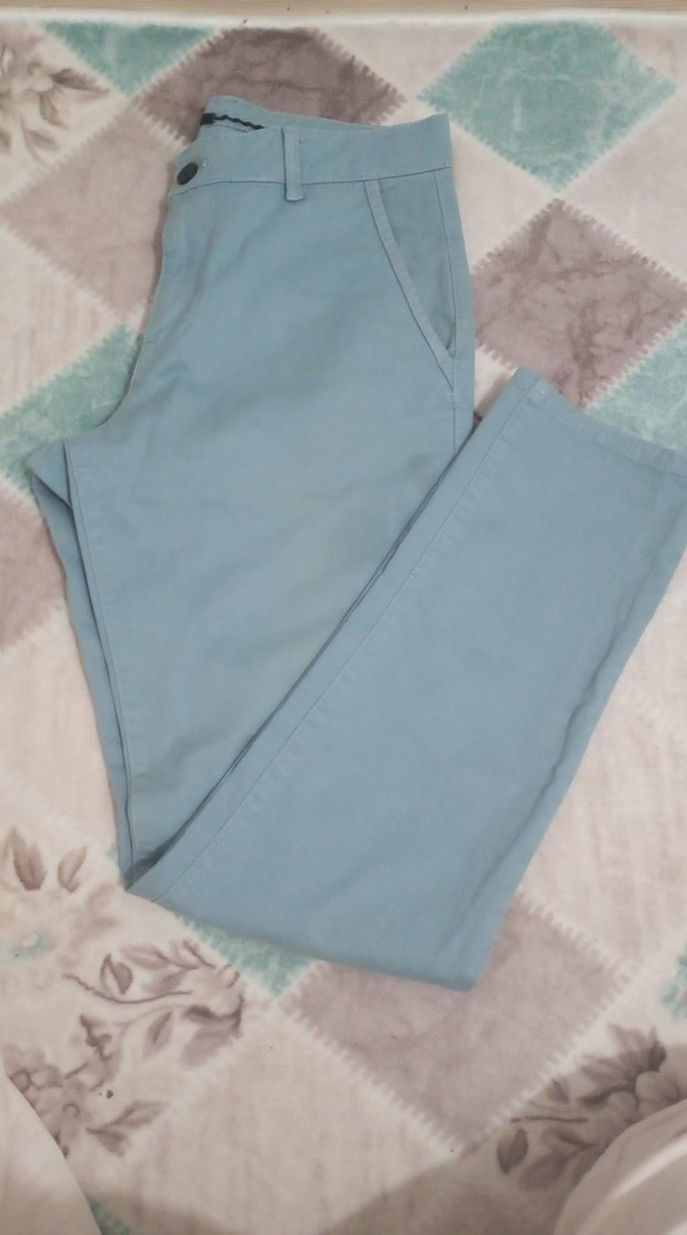 Erkek Mavi Pamuk Pantolon Regular Fit - Görsel 2