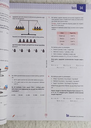 Beden Renk BRY Matematik Soru Bankası Orta Düzey