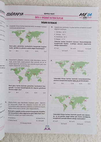 Beden Coğrafya Çek-Kopart Soru Bankası AYT
