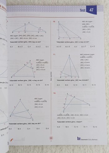 Beden BRY Gelişim Serisi Geometri Soru Bankası