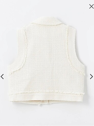 LC Waikiki LCW Tüvit Kumaş Ekru Renk Crop Yelek