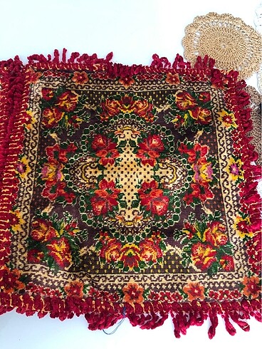 Beden Vintage kadife yastık kılıfı
