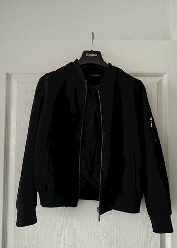 Siyah Fermuarlı Kadın Ceket - Görsel 2