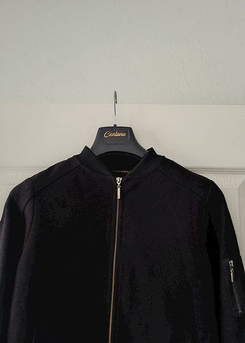 Siyah Fermuarlı Kadın Ceket - Görsel 3