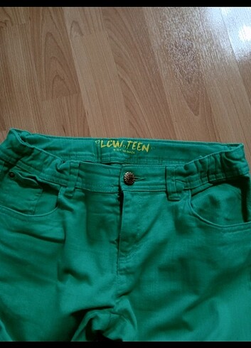 15-16 Yaş Beden yeşil Renk Kot#pantolon