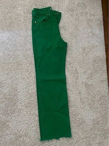Yeşil Uzun Kot Pantolon