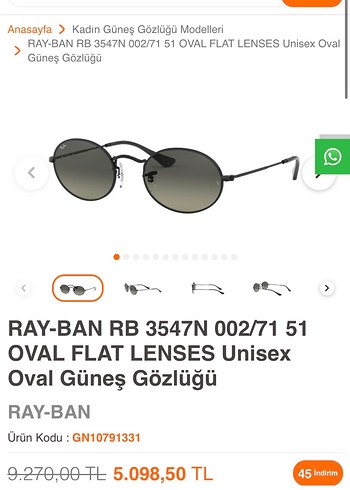 RAYBAN 3547N Güneş Gözlüğü - Görsel 7
