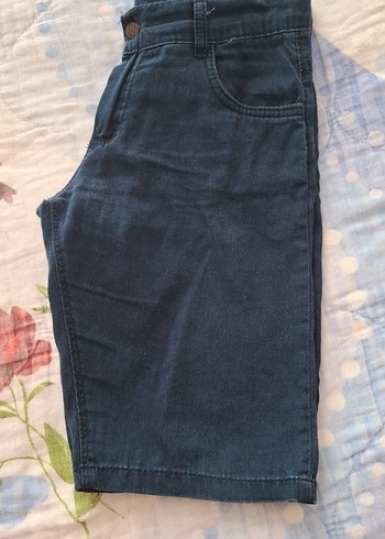 7 Yaş Beden lacivert Renk Erkek Lacivert Denim Şort