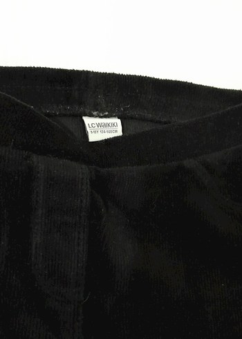 Kız Çocuk Siyah  Kadife Sıkı Kesim Tayt Okul formasi alt uygun - Görsel 3