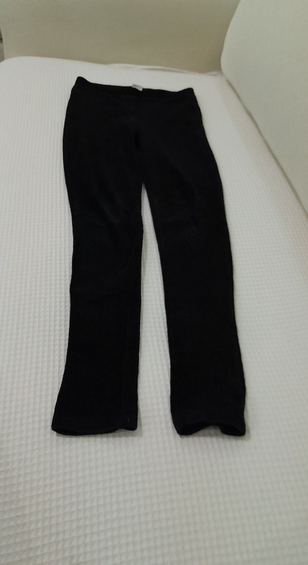 Kız Çocuk Siyah  Kadife Sıkı Kesim Tayt Okul formasi alt uygun - Görsel 2