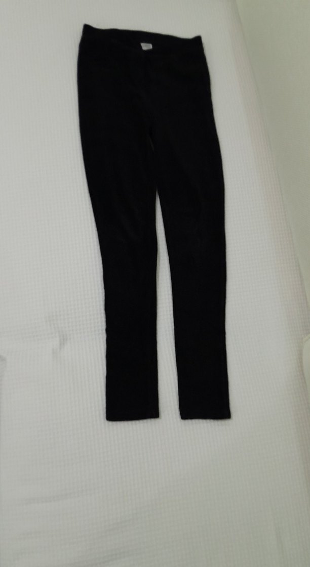 Kız Çocuk Siyah  Kadife Sıkı Kesim Tayt Okul formasi alt uygun - Görsel 4