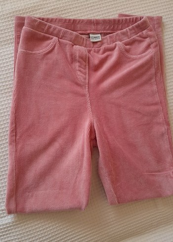 Kızlar için Pembe Kadife Tayt - Görsel 3